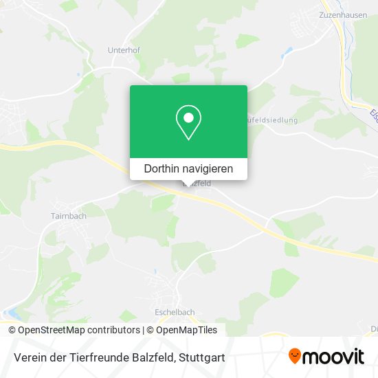 Verein der Tierfreunde Balzfeld Karte
