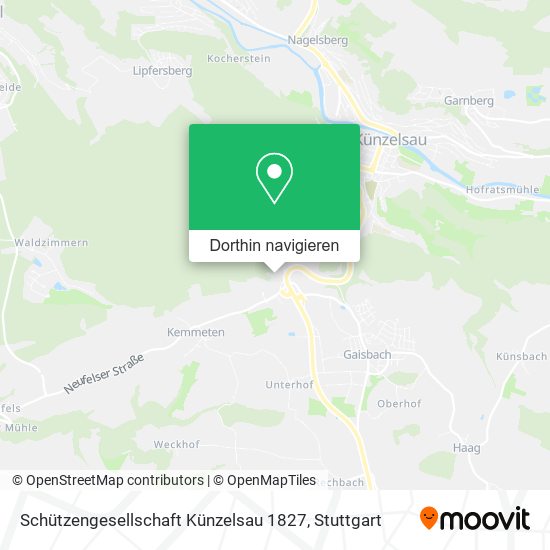 Schützengesellschaft Künzelsau 1827 Karte