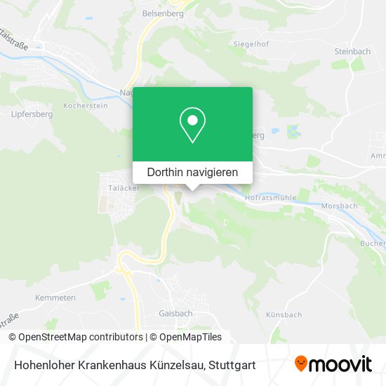 Hohenloher Krankenhaus Künzelsau Karte