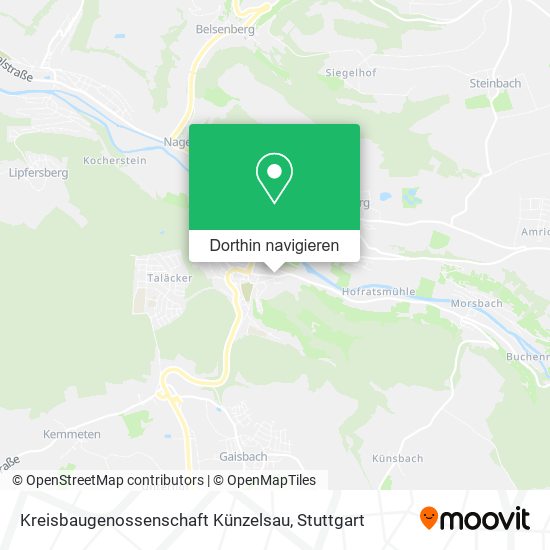 Kreisbaugenossenschaft Künzelsau Karte