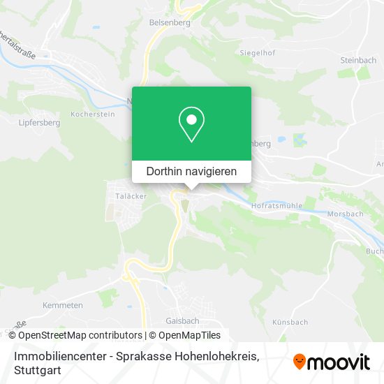 Immobiliencenter - Sprakasse Hohenlohekreis Karte