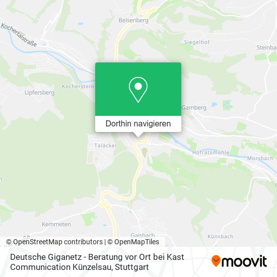 Deutsche Giganetz - Beratung vor Ort bei Kast Communication Künzelsau Karte