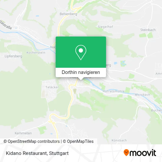 Kidano Restaurant Karte