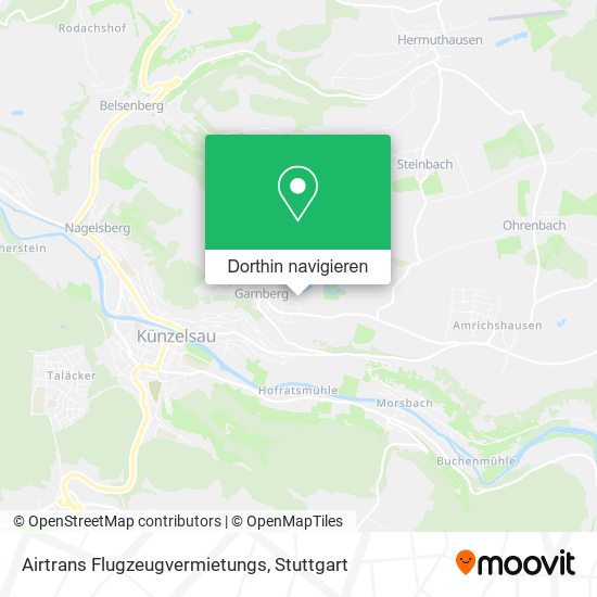 Airtrans Flugzeugvermietungs Karte