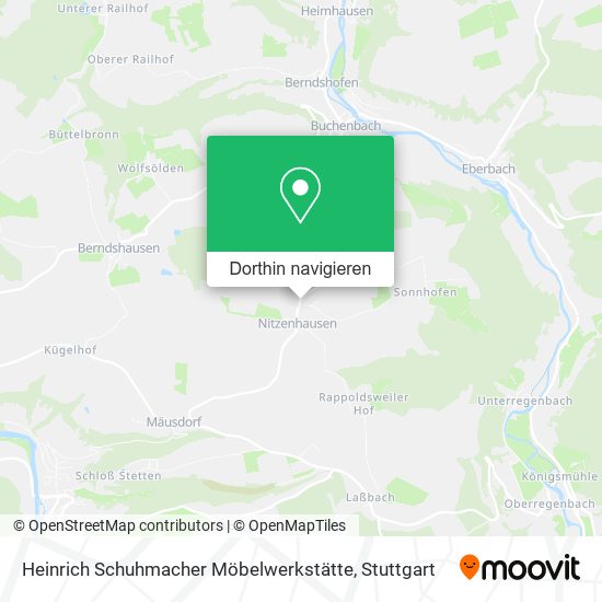 Heinrich Schuhmacher Möbelwerkstätte Karte