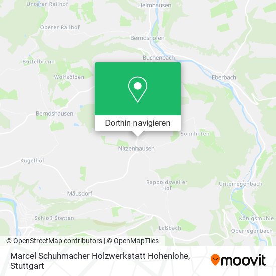 Marcel Schuhmacher Holzwerkstatt Hohenlohe Karte