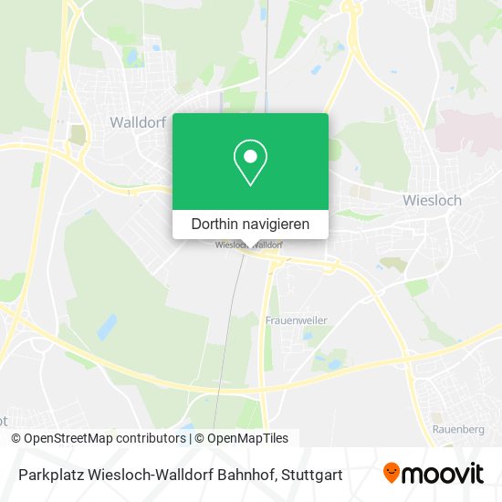 Parkplatz Wiesloch-Walldorf Bahnhof Karte