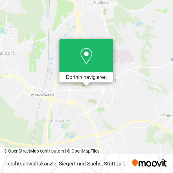 Rechtsanwaltskanzlei Siegert und Sachs Karte