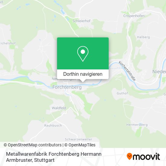 Metallwarenfabrik Forchtenberg Hermann Armbruster Karte