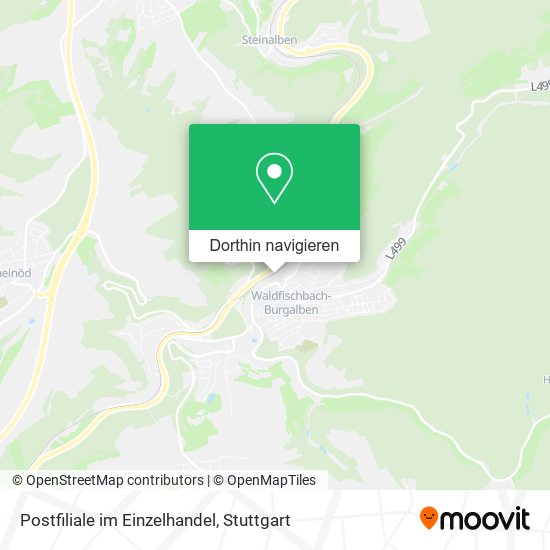 Postfiliale im Einzelhandel Karte