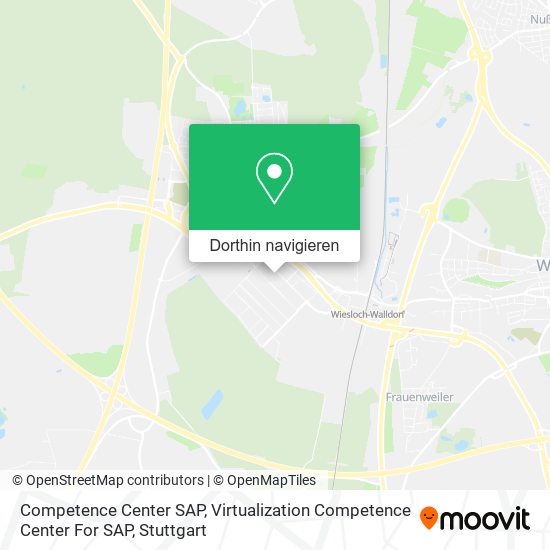 Competence Center SAP, Virtualization Competence Center For SAP Karte