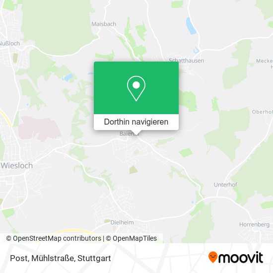 Post, Mühlstraße Karte
