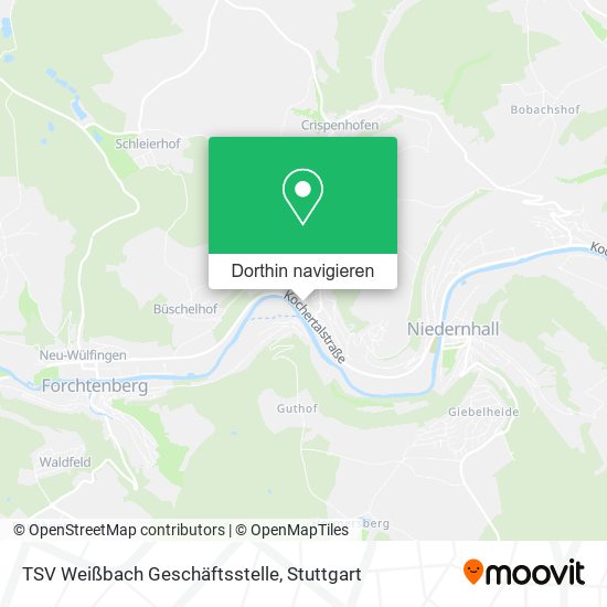 TSV Weißbach Geschäftsstelle Karte