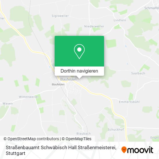 Straßenbauamt Schwäbisch Hall Straßenmeisterei Karte