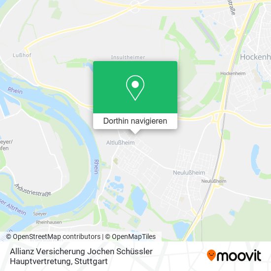 Allianz Versicherung Jochen Schüssler Hauptvertretung Karte