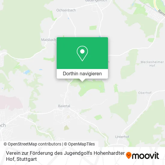 Verein zur Förderung des Jugendgolfs Hohenhardter Hof Karte