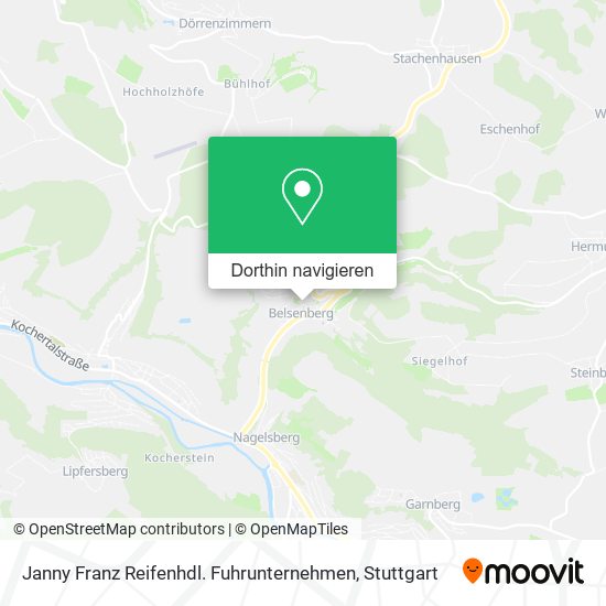 Janny Franz Reifenhdl. Fuhrunternehmen Karte