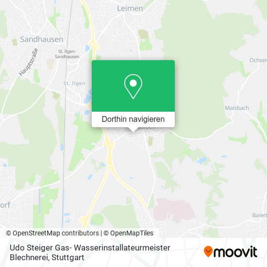 Udo Steiger Gas- Wasserinstallateurmeister Blechnerei Karte
