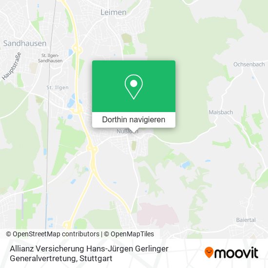 Allianz Versicherung Hans-Jürgen Gerlinger Generalvertretung Karte