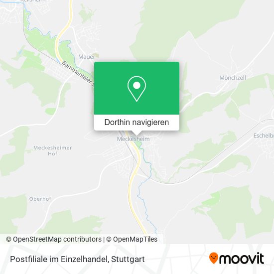 Postfiliale im Einzelhandel Karte