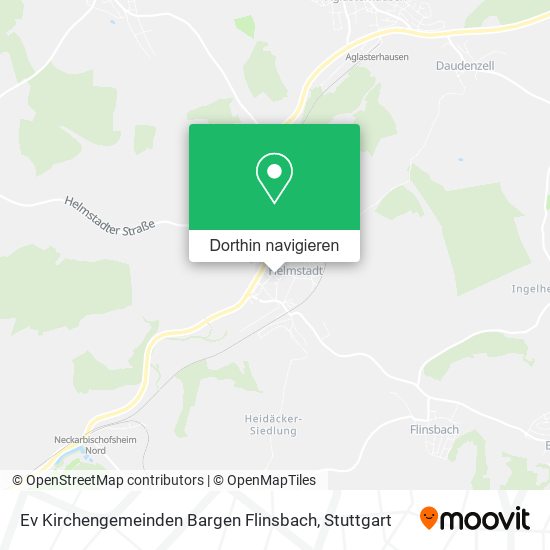 Ev Kirchengemeinden Bargen Flinsbach Karte