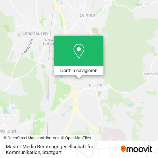 Master Media Beratungsgesellschaft für Kommunikation Karte