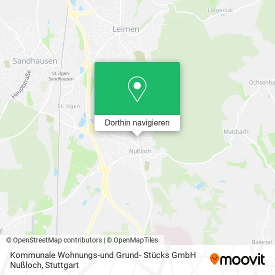 Kommunale Wohnungs-und Grund- Stücks GmbH Nußloch Karte