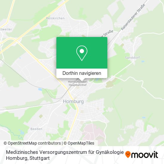 Medizinisches Versorgungszentrum für Gynäkologie Homburg Karte