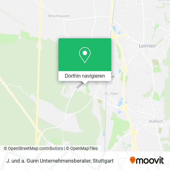 J. und a. Gunn Unternehmensberater Karte