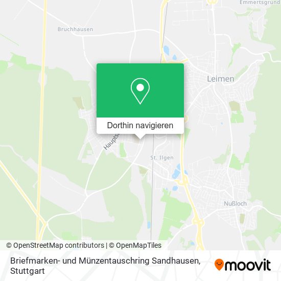 Briefmarken- und Münzentauschring Sandhausen Karte