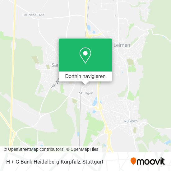 H + G Bank Heidelberg Kurpfalz Karte