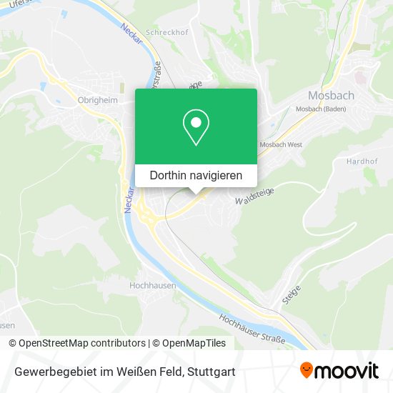 Gewerbegebiet im Weißen Feld Karte