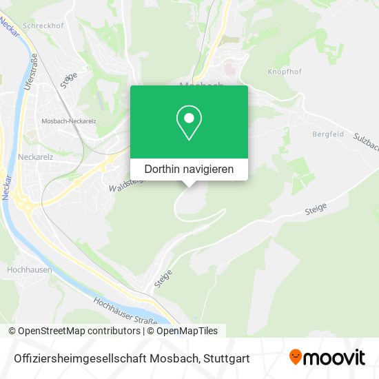 Offiziersheimgesellschaft Mosbach Karte