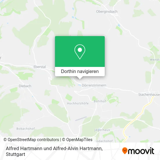 Alfred Hartmann und Alfred-Alvin Hartmann Karte