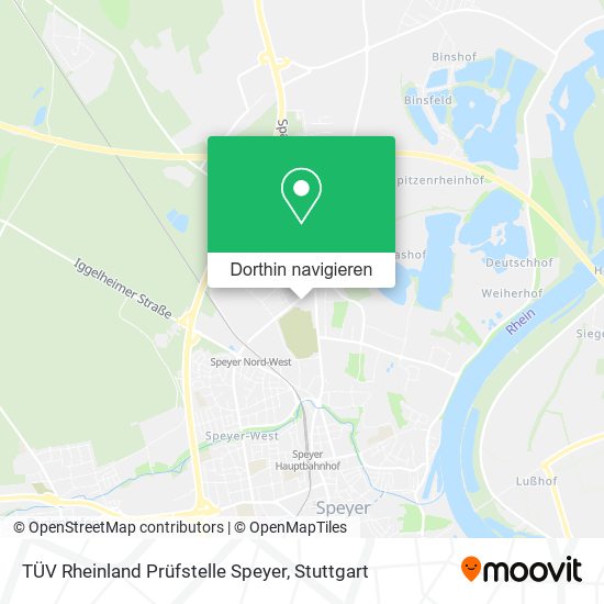 TÜV Rheinland Prüfstelle Speyer Karte