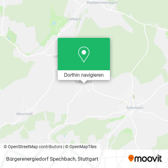 Bürgerenergiedorf Spechbach Karte