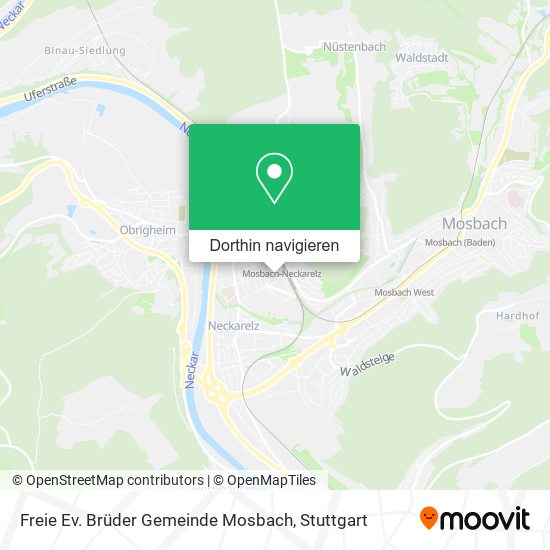 Freie Ev. Brüder Gemeinde Mosbach Karte