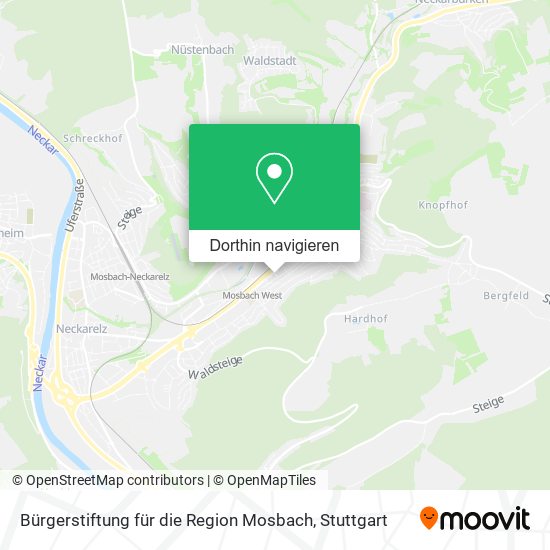 Bürgerstiftung für die Region Mosbach Karte