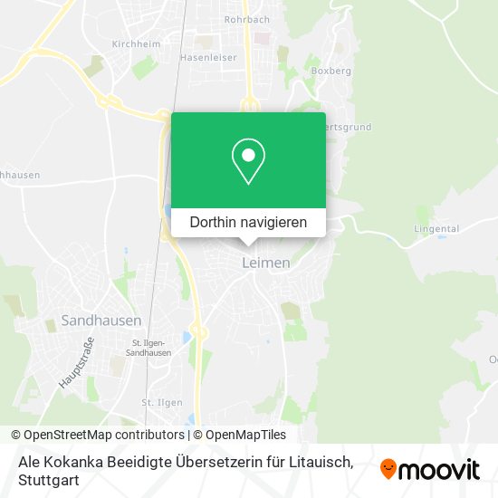 Ale Kokanka Beeidigte Übersetzerin für Litauisch Karte