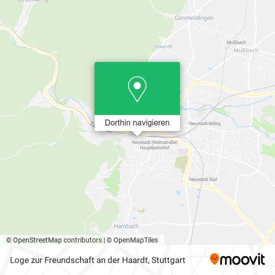 Loge zur Freundschaft an der Haardt Karte