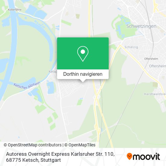Autoress Overnight Express Karlsruher Str. 110, 68775 Ketsch Karte