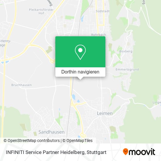 INFINITI Service Partner Heidelberg Karte