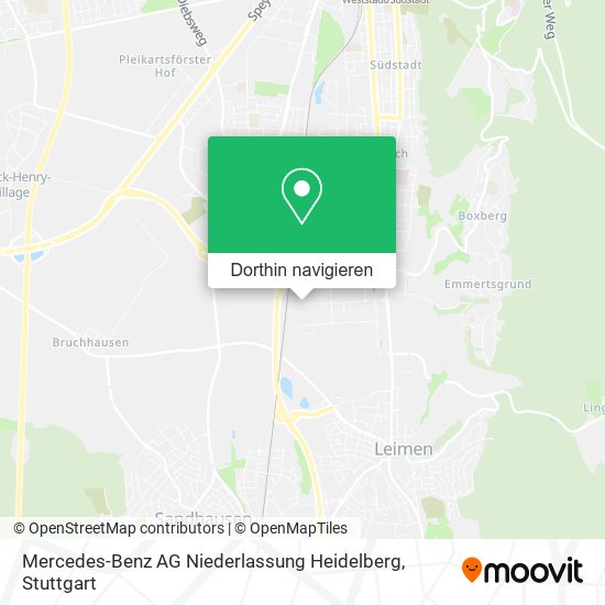 Mercedes-Benz AG Niederlassung Heidelberg Karte