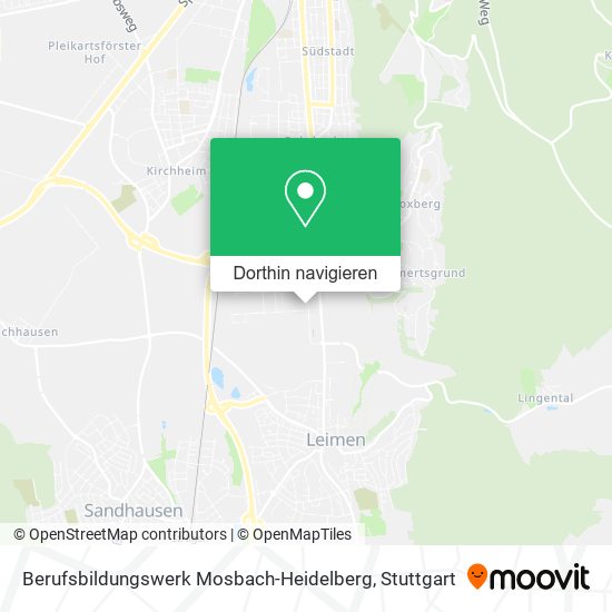Berufsbildungswerk Mosbach-Heidelberg Karte