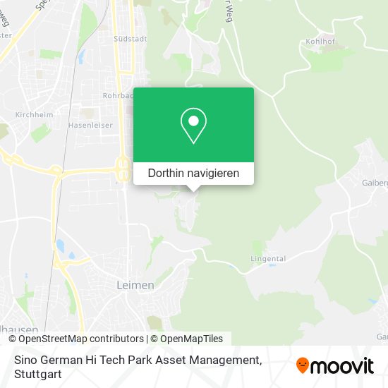 Sino German Hi Tech Park Asset Management Karte