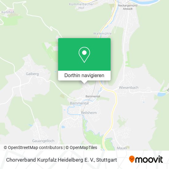 Chorverband Kurpfalz Heidelberg E. V. Karte