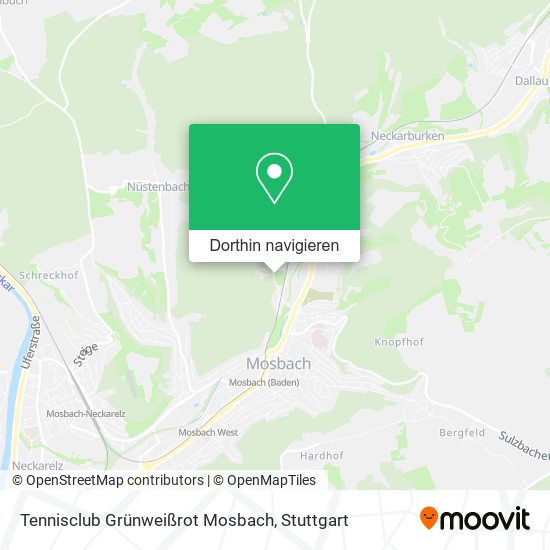 Tennisclub Grünweißrot Mosbach Karte