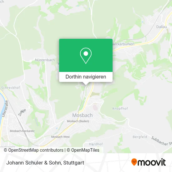 Johann Schuler & Sohn Karte