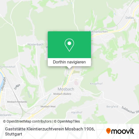 Gaststätte Kleintierzuchtverein Mosbach 1906 Karte