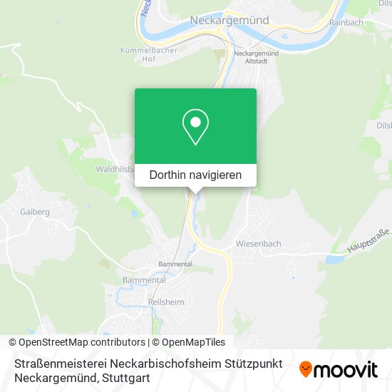 Straßenmeisterei Neckarbischofsheim Stützpunkt Neckargemünd Karte